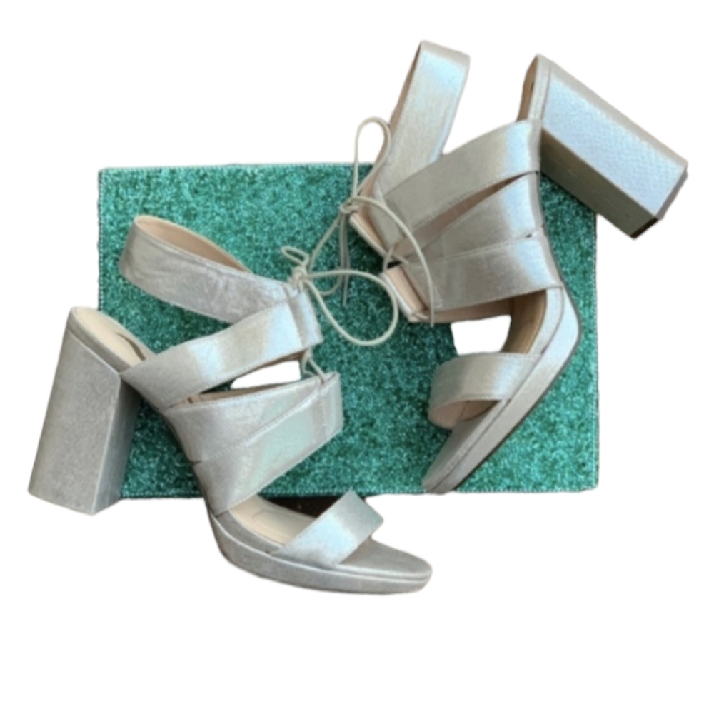 Nina Metallic Silver Sandals